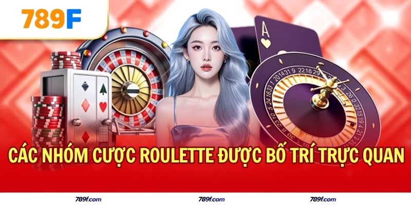 Các nhóm cược Roulette được bố trí trực quan